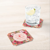 オレンジサークルフローラモダン結婚中国のリース ペーパーコースター (インサイチュ)