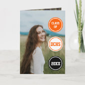 オレンジサークル写真卒業 招待状 (正面)