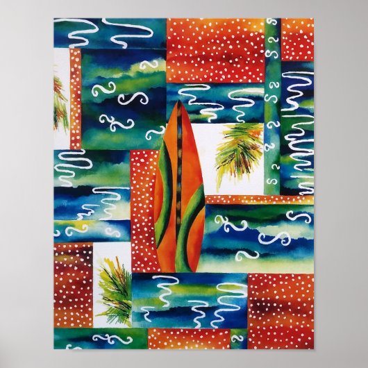 オレンジサーフボード ポスター (正面)