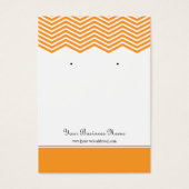 オレンジシェブロンカスタムイヤリングディスプレイカード (正面)