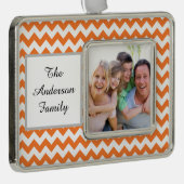 オレンジシェブロン シルバープレートフレームオーナメント (右)