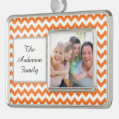 オレンジシェブロン シルバープレートフレームオーナメント (左)