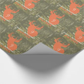 オレンジシカのパーソナライズな誕生日の包装紙 ラッピングペーパー (角)