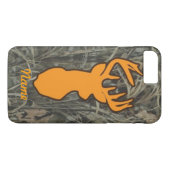 オレンジシカは迷彩柄のiPhone 7のプラスの場合の先頭に立ちます Case-Mate iPhoneケース (裏面(横))
