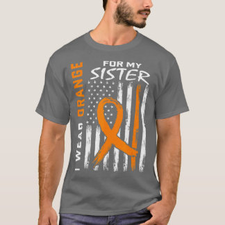 オレンジシスター白血病認識度フラッグブラザーSibl Tシャツ
