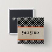 オレンジシッククローバースイーツ16ボタン 缶バッジ (正面&裏面)