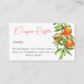 オレンジシトラスかわいこちゃんオンザウェイおむつラッフルカード エンクロージャーカード (正面)