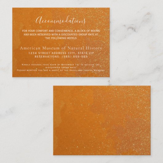 オレンジシトラスウォーターカラー宿泊施設 エンクロージャーカード (正面/裏面)