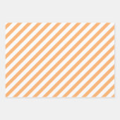 オレンジシトラスグリーンウォーター葉カラーストライプ ラッピングペーパーシート (正面2)