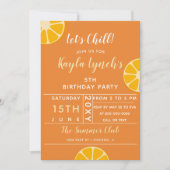 オレンジシトラスサマーパーティの招待状 招待状 (正面)