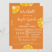 オレンジシトラスサマーパーティの招待状 招待状 (正面/裏面)