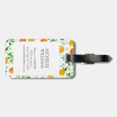 オレンジシトラスサマーフローラ植物模様 ラゲッジタグ (裏面横)