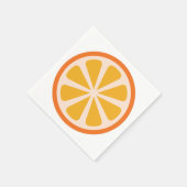 オレンジシトラススライスかわいい1歳の誕生日パーティー スタンダードカクテルナプキン (角)