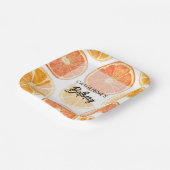 オレンジシトラススライスサマー誕生日 ペーパープレート (傾斜あり)