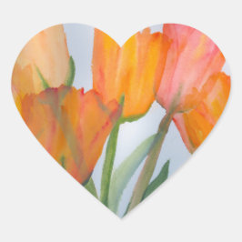 オレンジシトラスチューリップ ハートシール