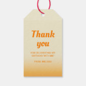 オレンジシトラストロピカルドリンク誕生日サンキューユナイズ ギフトタグ (裏面)