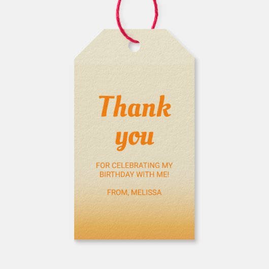 オレンジシトラストロピカルドリンク誕生日サンキューユナイズ ギフトタグ (裏面)