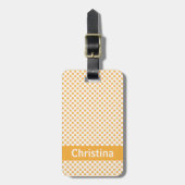 オレンジシトラスパターンペルソアニーズ ラゲッジタグ (正面縦)