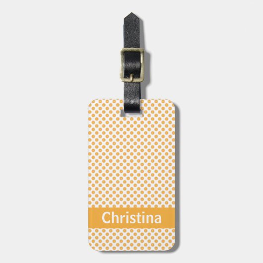 オレンジシトラスパターンペルソアニーズ ラゲッジタグ (正面縦)