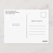 オレンジシトラスフルーツレトロパターン誕生日招待状 ポストカード (裏面)