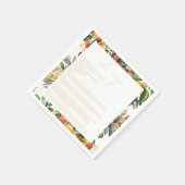 オレンジシトラスフルーツ結婚ズケーキレシピ スタンダードカクテルナプキン (角)