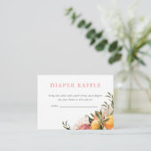 オレンジシトラスフローラ植物 |おむつラッフル エンクロージャーカード (スタンド正面)