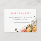 オレンジシトラスフローラ植物 |おむつラッフル エンクロージャーカード (正面)