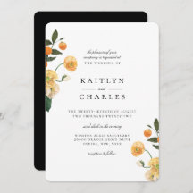 オレンジシトラスフローラ結婚式招待状