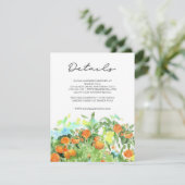 オレンジシトラスブロッサムウォーター結婚カラー詳細 エンクロージャーカード (スタンド正面)