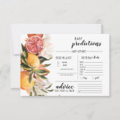 オレンジシトラスボタニカル |ベビー推測ゲーム 招待状 (正面)