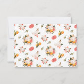 オレンジシトラスボタニカル |ベビー推測ゲーム 招待状 (裏面)