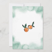 オレンジシトラスモダンウォーターカラーボタニカルインビタティ 招待状 (裏面)