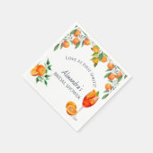 オレンジシトラスラブアットファーストスピリッツブライダルシャワー スタンダードカクテルナプキン (角)