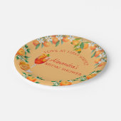 オレンジシトラスラブアットファーストスピリッツブライダルシャワー ペーパープレート (アングル)