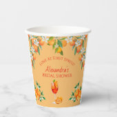 オレンジシトラスラブアットファーストスピリッツブライダルシャワー 紙コップ (正面)