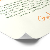 オレンジシトラスリトルかわいこちゃんおしゃぶり狩り標識 ポスター (角)