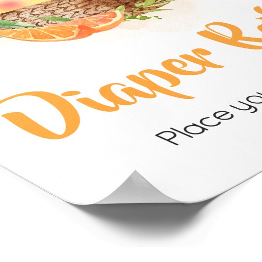 オレンジシトラスリトルかわいこちゃんおむつラッフル ポスター (角)