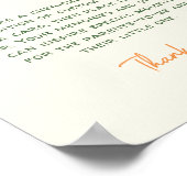 オレンジシトラスリトルかわいこちゃんファミリートラディショナルサイン ポスター (角)