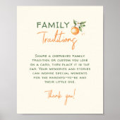 オレンジシトラスリトルかわいこちゃんファミリートラディショナルサイン ポスター (正面)