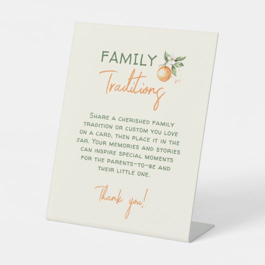 オレンジシトラスリトルかわいこちゃんファミリートラディショナル 台座サイン (正面)