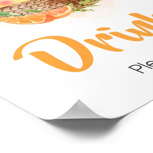 オレンジシトラスリトルかわいこちゃんベビーシャワードリンク ポスター (角)