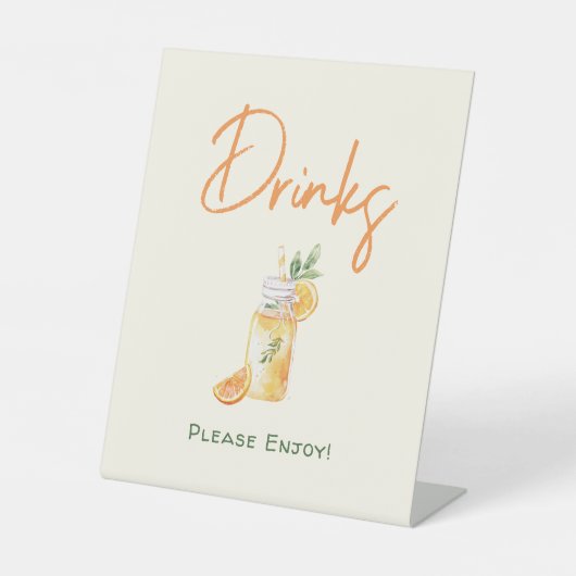 オレンジシトラスリトルかわいこちゃんベビーシャワードリンク 台座サイン (正面)