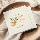 オレンジシトラスリトルかわいこちゃんベビーシャワーナプキンス スタンダードカクテルナプキン