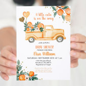 オレンジシトラスリトルかわいこちゃんベビーシャワー招待状 招待状