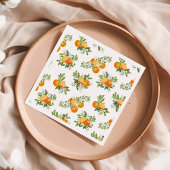 オレンジシトラスリトルかわいこちゃんベビーシャワー スタンダードカクテルナプキン