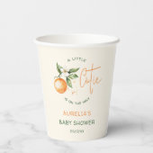 オレンジシトラスリトルかわいこちゃんベビーシャワー 紙コップ (裏面)