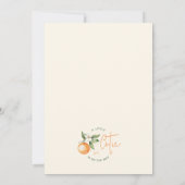 オレンジシトラスリトルかわいこちゃんベビービンゴゲームカード 招待状 (裏面)