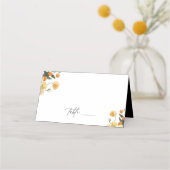 オレンジシトラス結婚フローラ プレイスカード (正面)