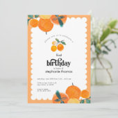 オレンジシトラス誕生日招待状 招待状 (スタンド正面)