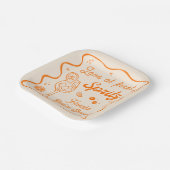 オレンジシトラス アペロール スプリッツ ブライダル シャワー ペーパープレート (傾斜あり)